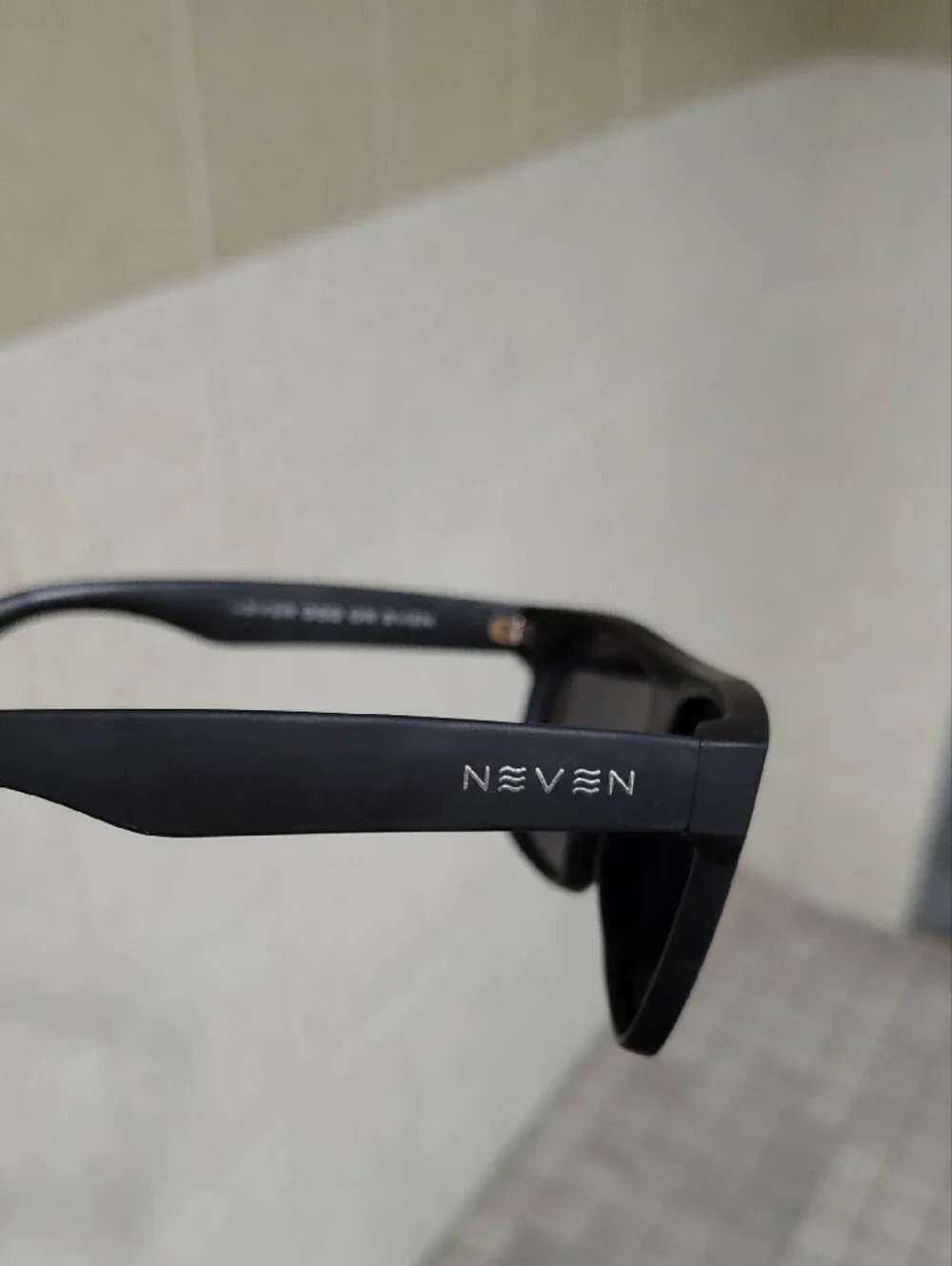 Men's Black Shield Sunglasses with Logo Accent
